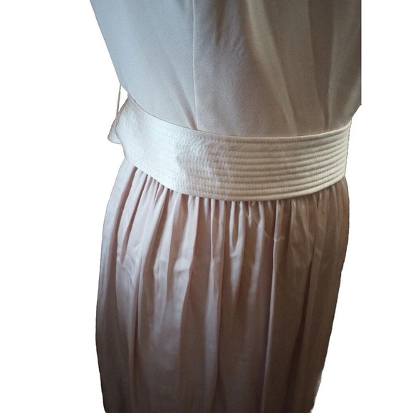 White By Vera Wang Gown One Shoulder Champagne Sz 10 Wedding Formal Dress - Picture 7 of 16